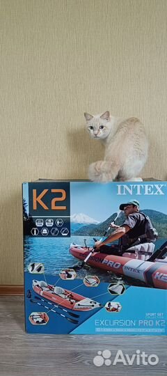 Каяк двухместный надувной intex