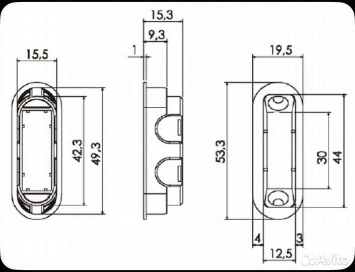 Защелка магнитная Morelli M1895 BL