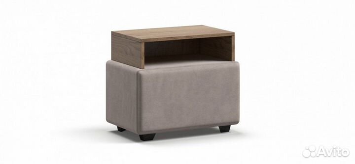 Тумба boss велюр Monolit Латте, Крафт табачный