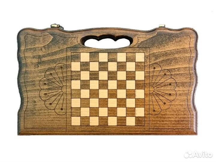 Нарды и шашки резные Манящий Арарат 31 х 36 см бук Армения 62659