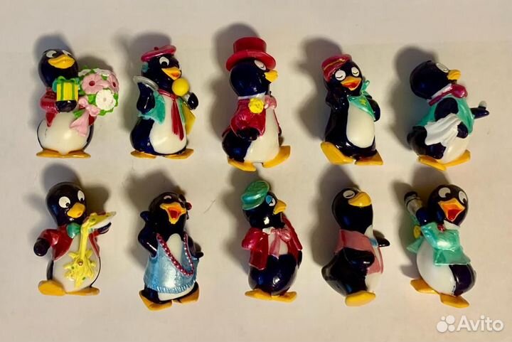 Пингвины- Игрушки из киндер сюрприза 90х