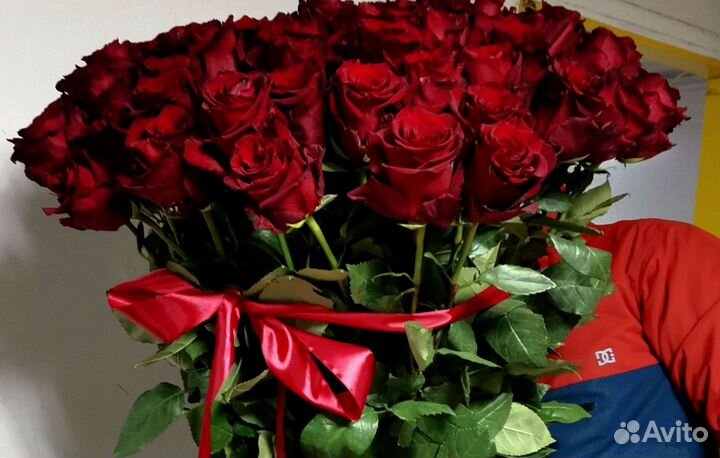 Розы с доставкой, букет роз 101