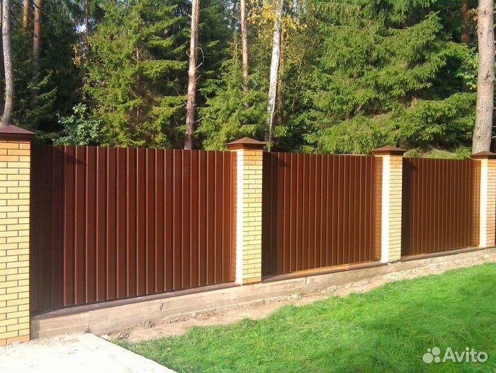 Профлист (профнастил) для забора цветной