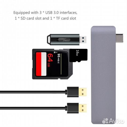 USB-C концентратор (хаб) + карты памяти (Macbook)