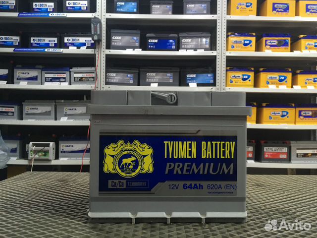 Аккумулятор 64Ач Тюмень Премиум 620A Обратная