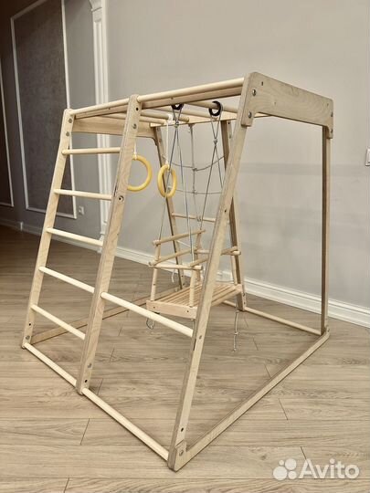 Спортивный комплекс для детей лазенка с качелью