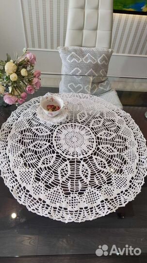 Вязаные Скатерти,Дорожки,накомодник Винтаж