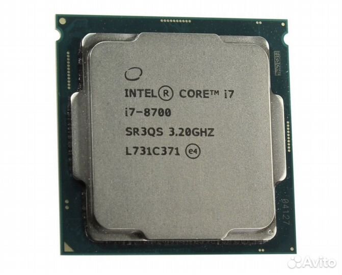 Cpu intel core i7 8700