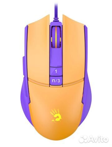 Мышь A4Tech Bloody L65 Max желтый/фиолетовый