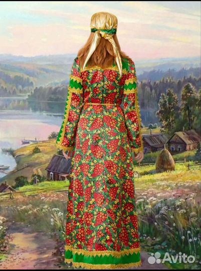 Платье+какошник боярыня