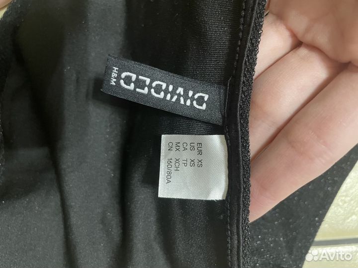 Черная мини юбка H&M