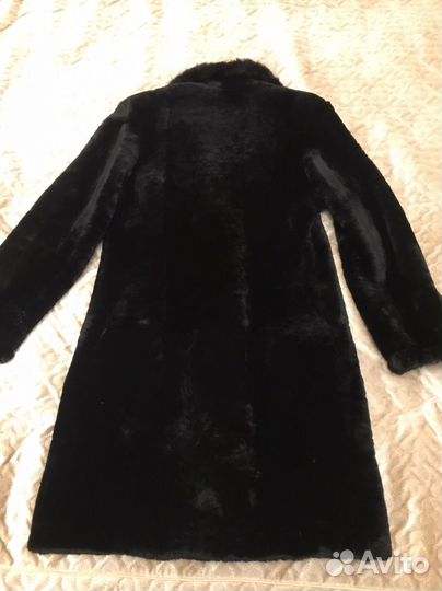 Шуба мутоновая с норкой