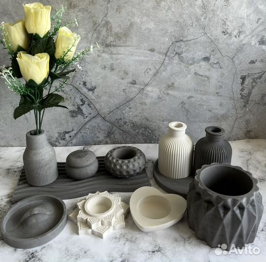 Декор из гипса/кашпо со мхом розница/опт