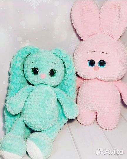 Вязаные плюшевые игрушки Амигуруми Зайка, Заяц