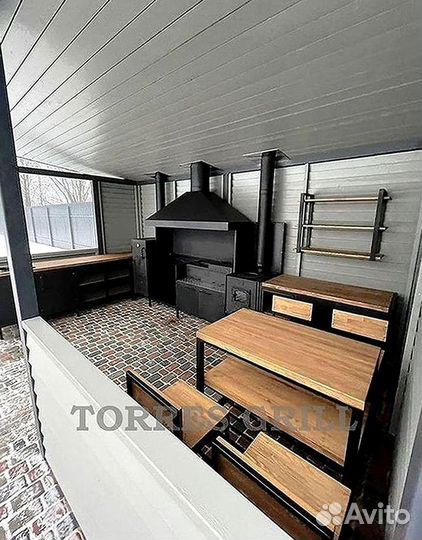 Мангальная зона в беседку