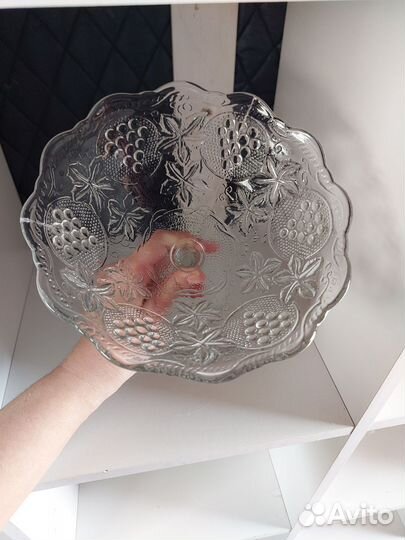 Ваза для фруктов хрусталь