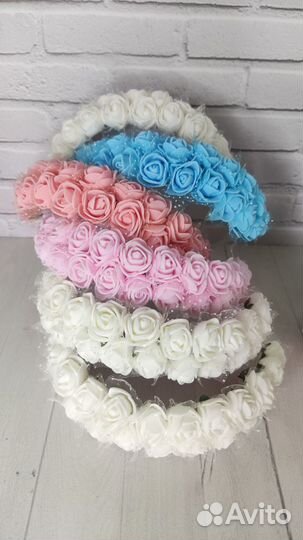 Ободок с цветами для девочки