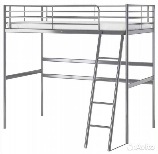 Кровать-чердак каркас svärta свэрта