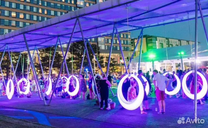 Светящиеся качели круг