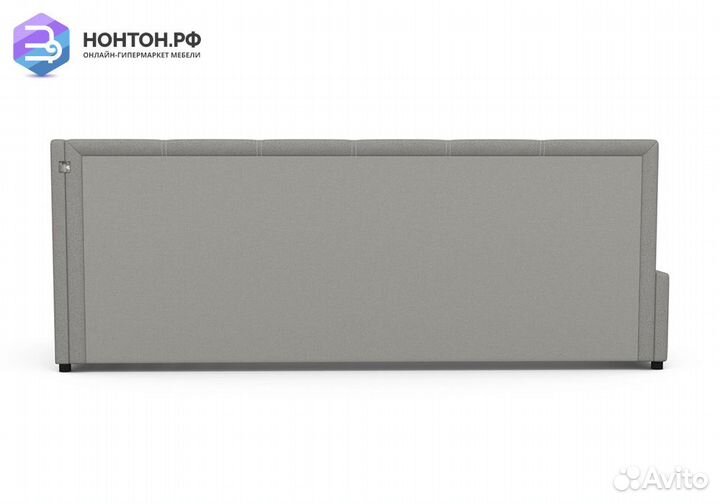 Софа Квадро рогожка серая