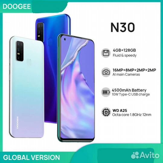 DOOGEE N30, 4/128 ГБ