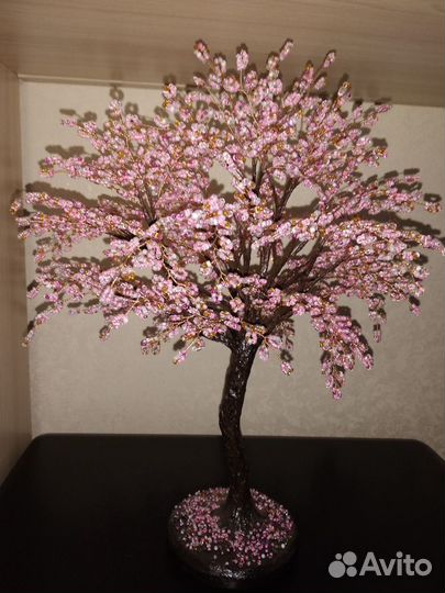 Дерево из бисера сакура