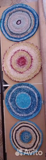 Тканевые коврики по методике rag crochet