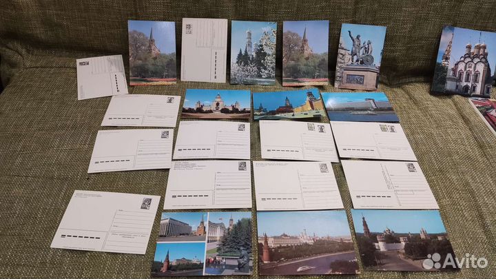 Открытки с видами Москвы чистые СССР, комплектом