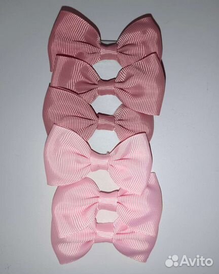 Набор(6шт) розовых заколок в виде бантов