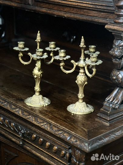 Старинные бронзовые кандклябры
