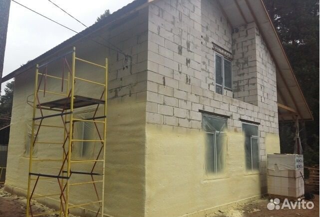 Утепление теплоизоляция пенополиуретаном стен дома