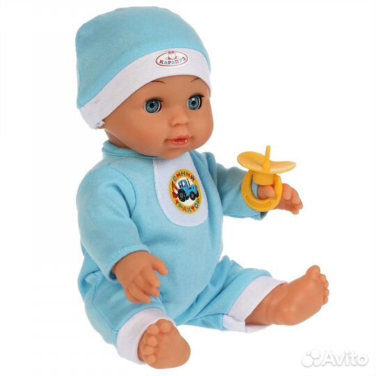 Кукла Пупс Карапуз Синий трактор