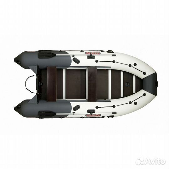 Лодка пвх Посейдон Касатка-365 серый/белый