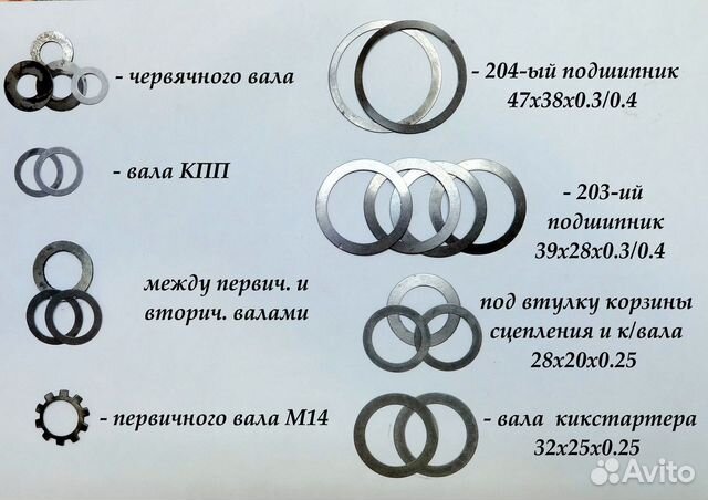 Иж Планета Спорт пс Шайбы наладочные кпп набор купить в Заволжье | Авито