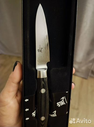 Нож кухонный 8 см,дамасская сталь,Ran,yaxell