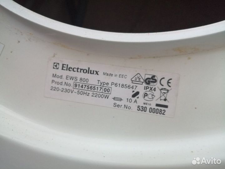 Electrolux EWS800 запчасти стиралка