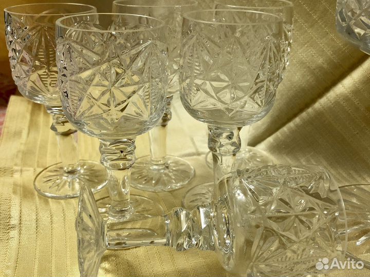 Ваза стопки рюмки хрустальные СССР