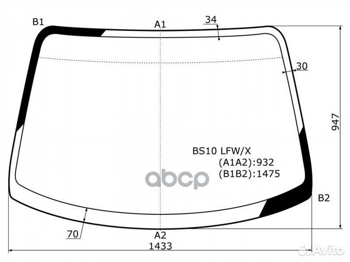 Стекло лобовое toyota ipsum/picnic XM1 96-01