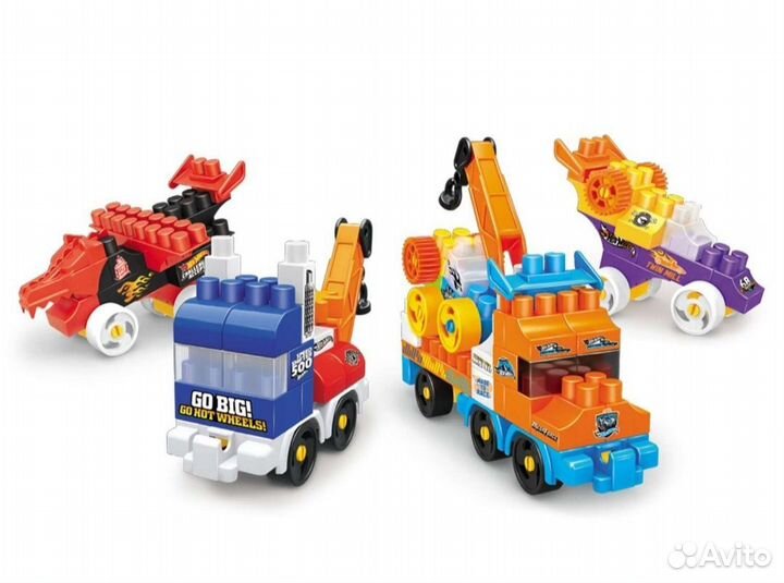 Hot wheels конструктор Bauer машины новый большой