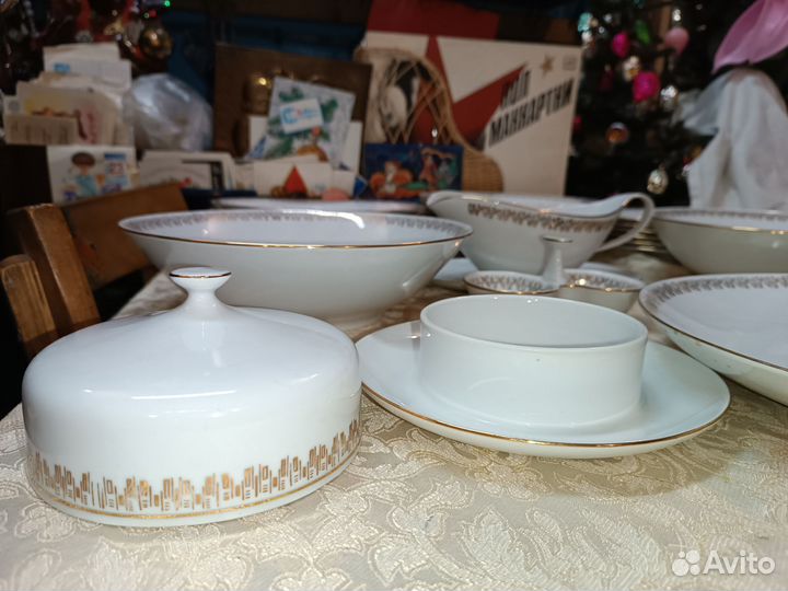 Сервиз столовый белый Чехословакия