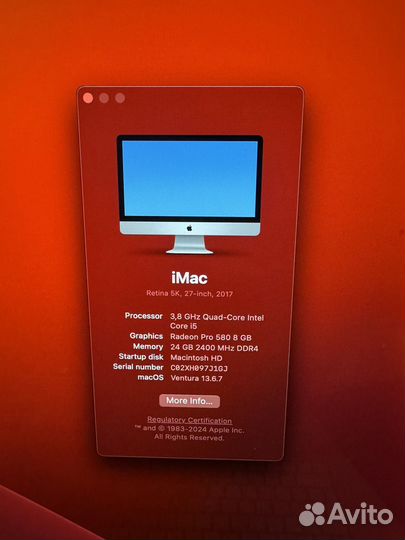 iMac 27 2017 580 2TB 24GB