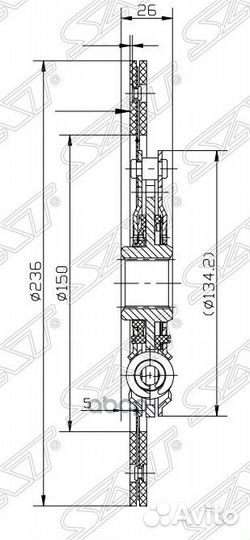 Диск сцепления toyota dyna RZY220/230/hiace regius
