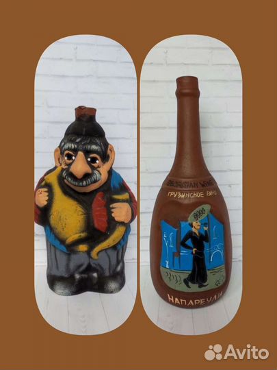 Штоф, графин, бутылка керамика, глиняная