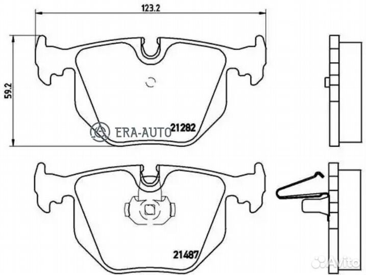 Brembo P06020 Колодки тормозные дисковые зад