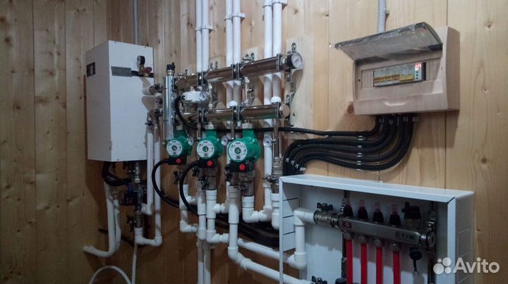 Тепловой насос воздух вода 250м2. (18 кВт тепла)