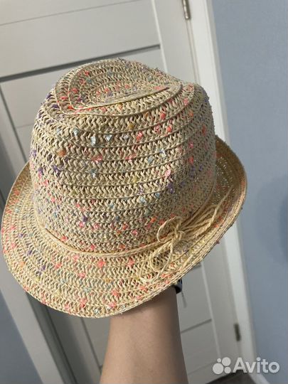 Соломенная шляпка детская