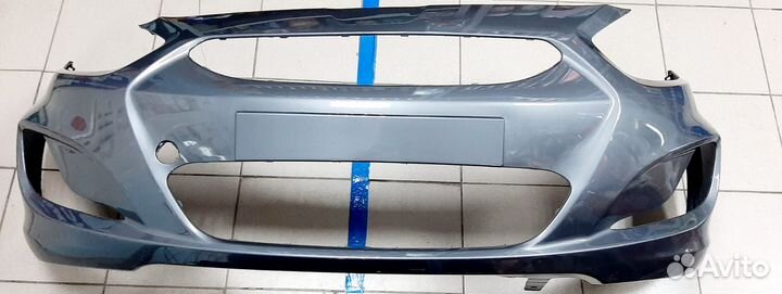 Бампер передний Solaris 1 2010-2014 цвет серый SAE