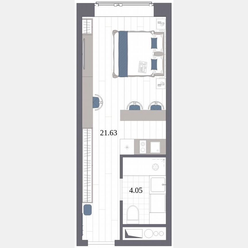 Апартаменты-студия, 25,7 м², 14/14 эт.
