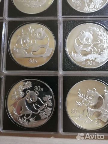 Сувенирные подарочные монеты 30 юаней кнр панды объявление продам