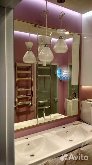 Зеркало 100х100 из серебра